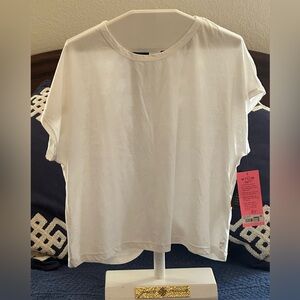 Betsey Johnson performance tee white with back straps